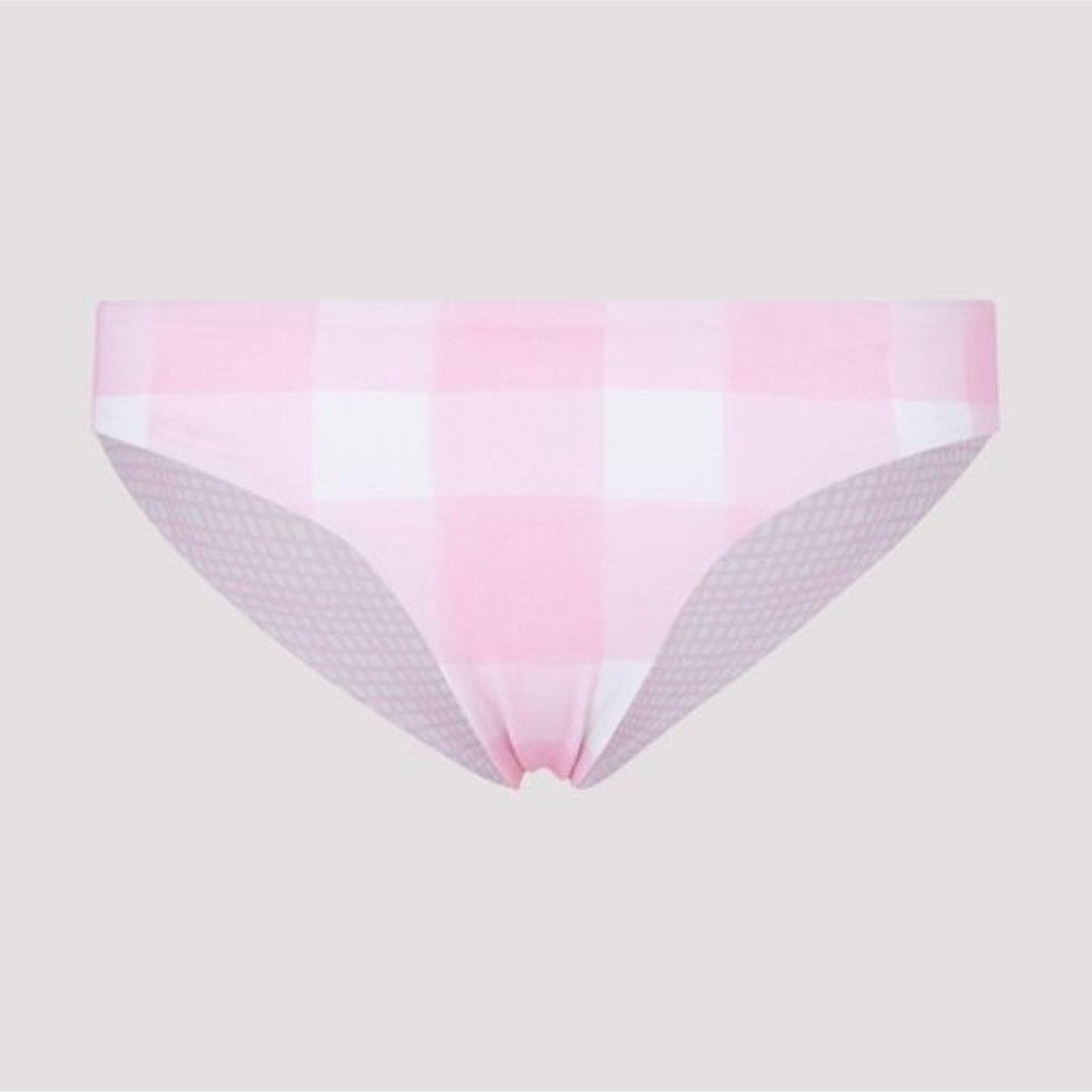 Solid & Striped The Elle Reversible Bottom Painted Gingham & Mini Grid